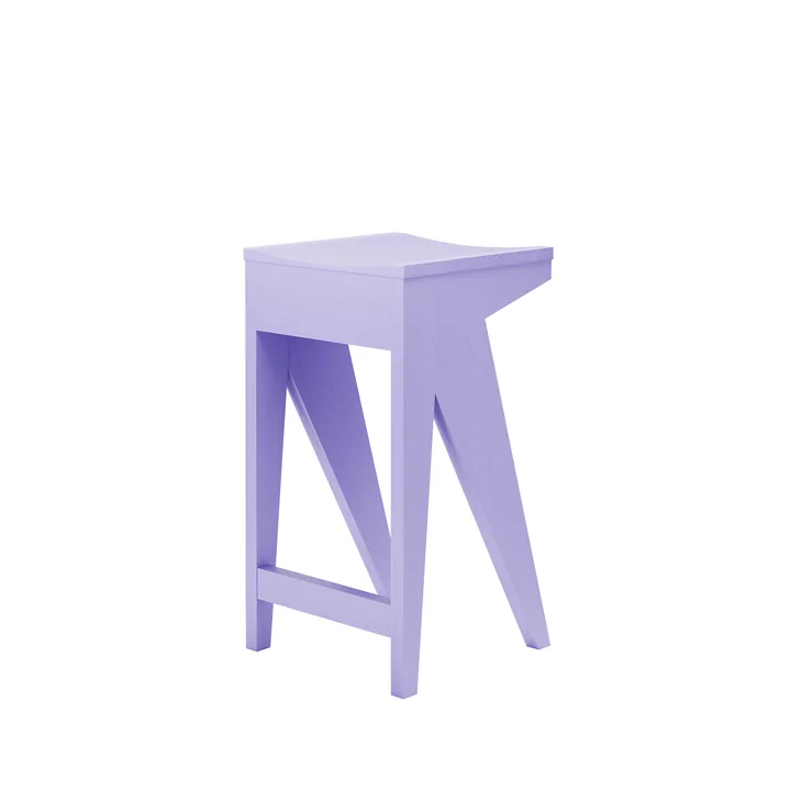 OUT Objekte unserer Tage - Schulz Tabouret de bar 65 cm, frêne, lilas
