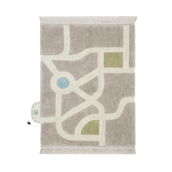 Eco-City Tapis de jeu, 120 x 170 cm, gris de Lorena Canals