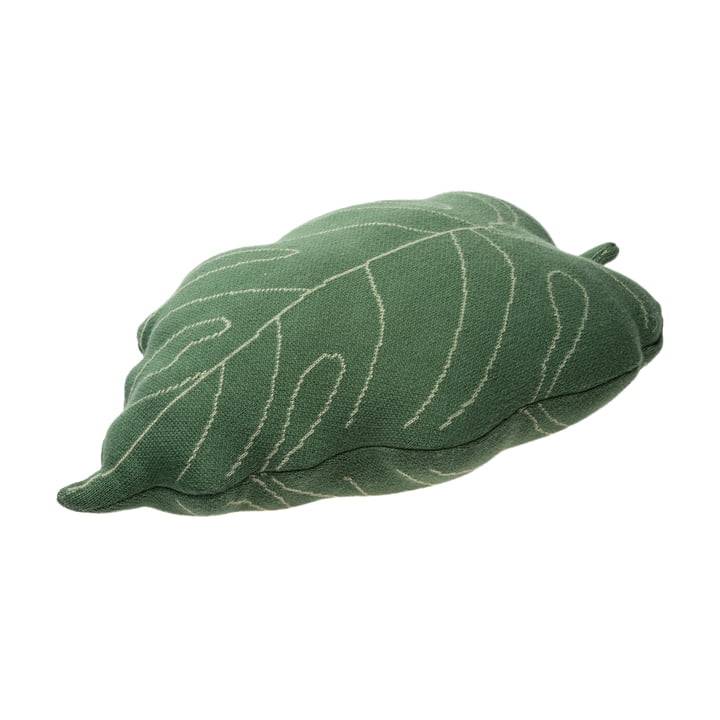 Coussin tricoté Baby Leaf, vert de Lorena Canals