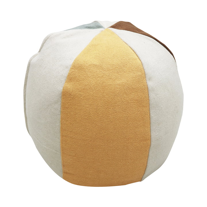 Pouf Ball, Ø 45 cm, naturel / brun / jaune de Lorena Canals