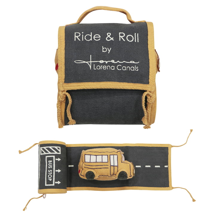 Ride & Roll Set de jeu, bus scolaire, noir / jaune (set de 2) de Lorena Canals