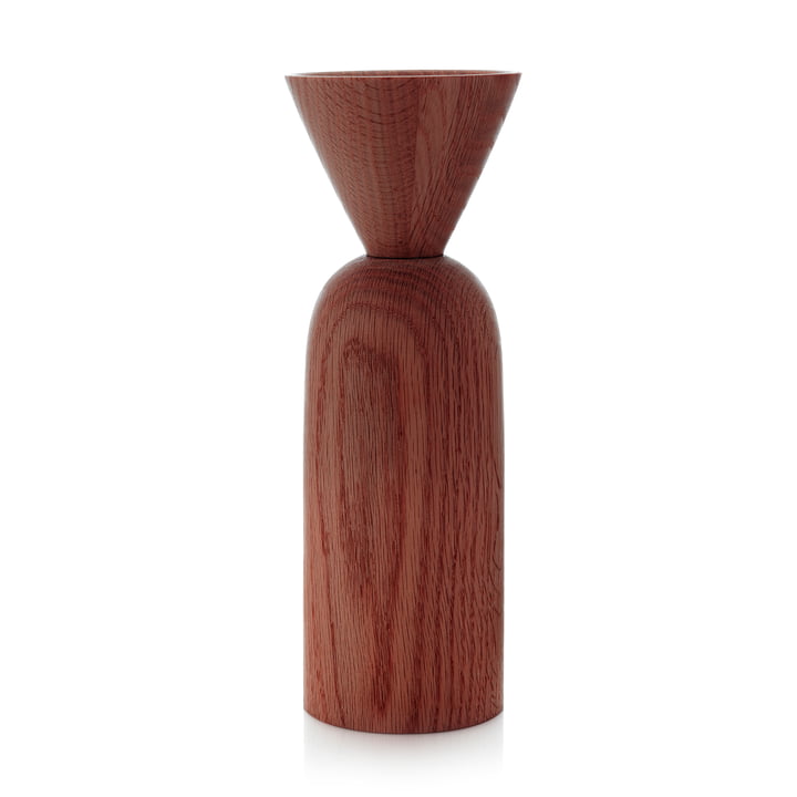 Shape Cone Vase de applicata dans la finition chêne fumé