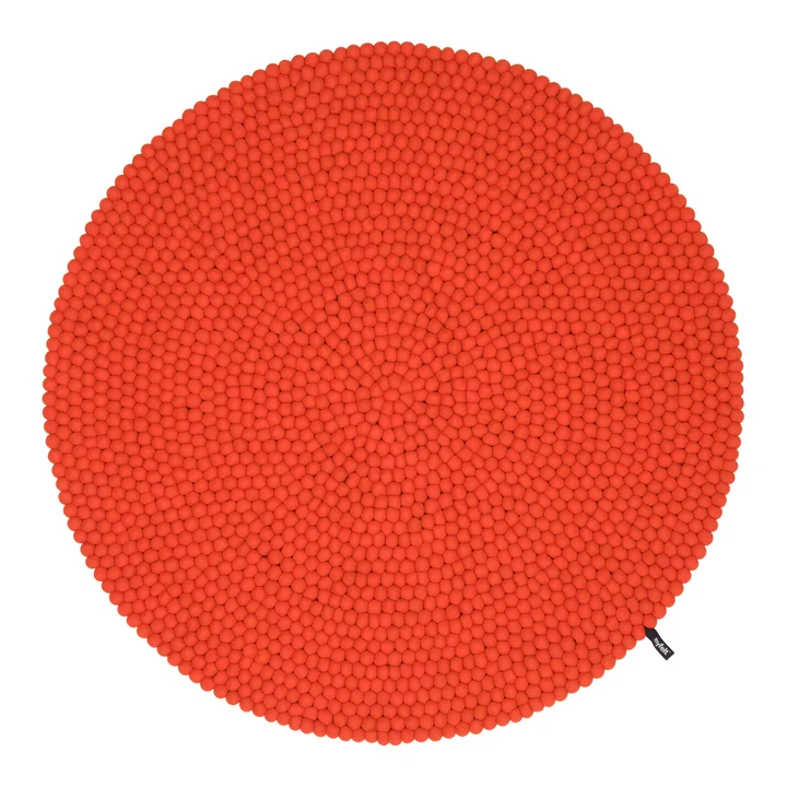 Mats Tapis de boules de feutre de myfelt dans la couleur rouge