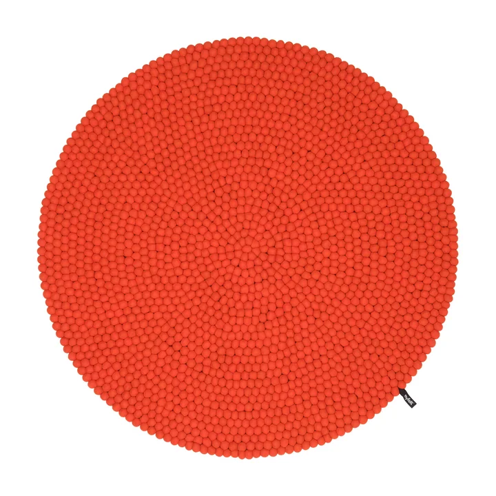 Mats Tapis de boules de feutre de myfelt dans la couleur rouge