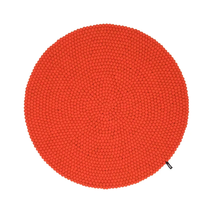 Mats Tapis de boules de feutre de myfelt dans la couleur rouge