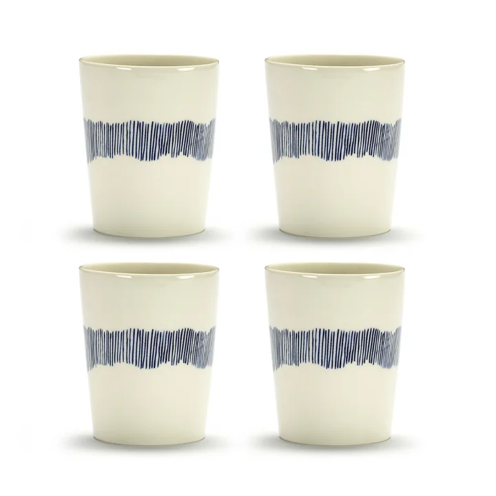 Feast Tasse de Serax dans la couleur blanc / bleu rayé