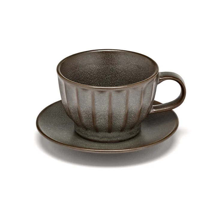 Inku Tasse à expresso avec soucoupe de Serax dans la couleur verte