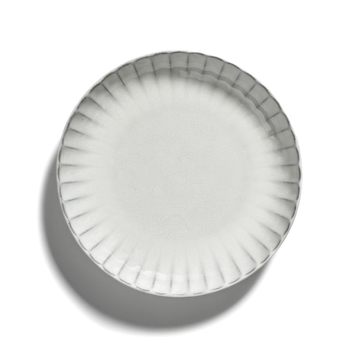 Inku Assiette de Serax de couleur blanche