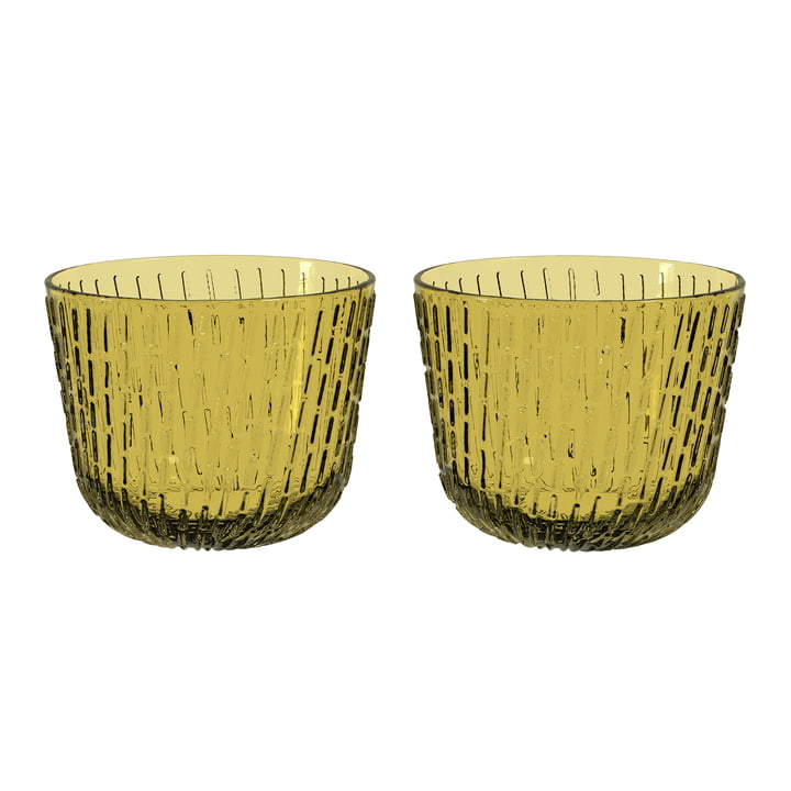 Marimekko - Syksy Verre, 220 ml, olive (set de 2)