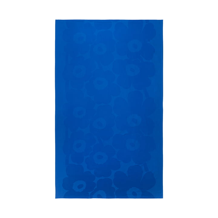 Unikko Nappe, 140 x 250 cm, bleu foncé / bleu de Marimekko