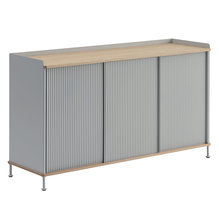 Muuto - Enfold Sideboard , 148 x 45 cm, chêne / gris
