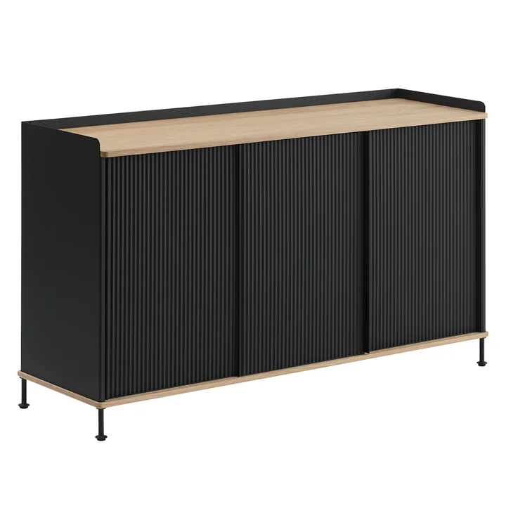 Muuto - Enfold Sideboard , 148 x 45 cm, chêne / anthracite
