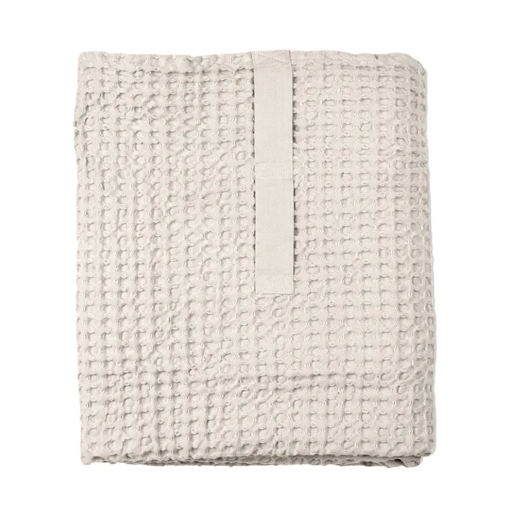 Big Waffle Drap de bain & Couverture, 100 x 150 cm, stone de The Organic Company