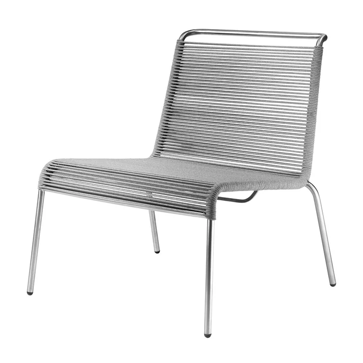 M20L Teglgård Fauteuil Lounge Outdoor, cordelette gris clair de FDB Møbler