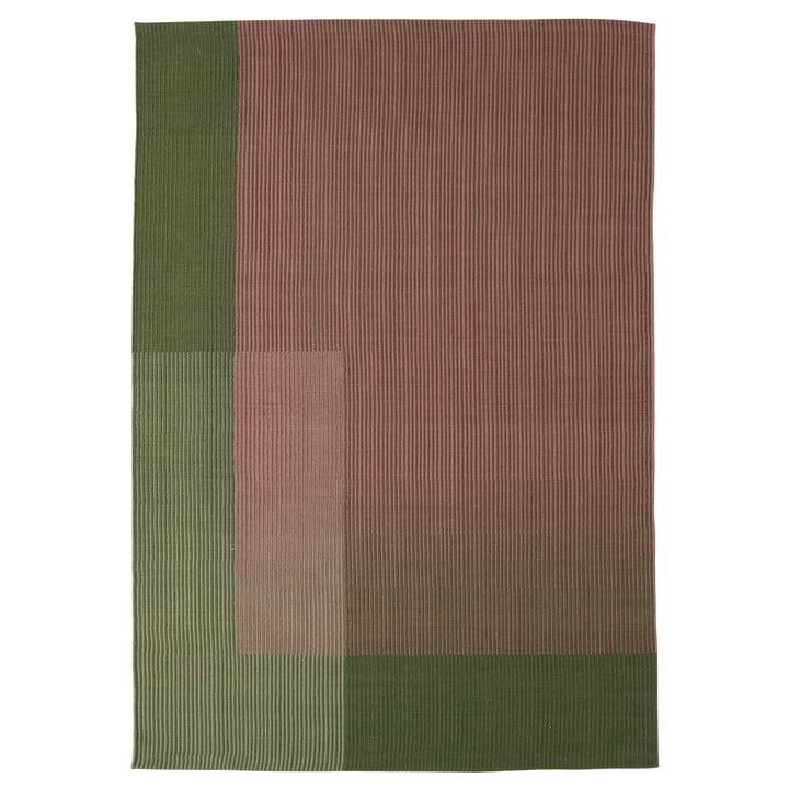 Haze 3 tapis de laine, 200 x 300 cm, vert / rose de Nanimarquina