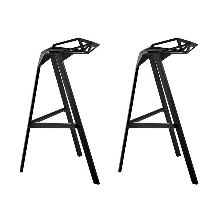 Magis - Stool One Tabouret, H 74 cm, noir (lot de 2)