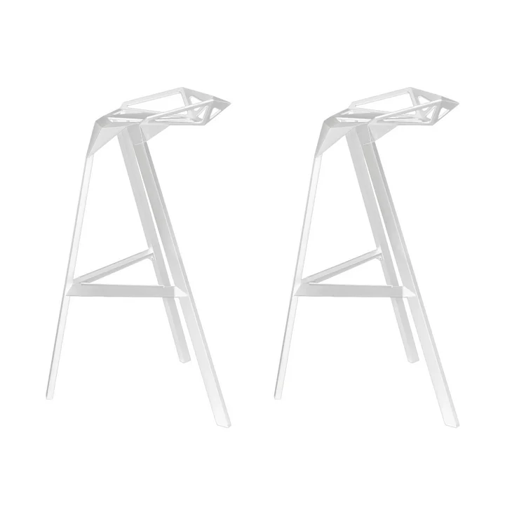 Magis - Stool One Tabouret, H 74 cm, blanc (lot de 2)