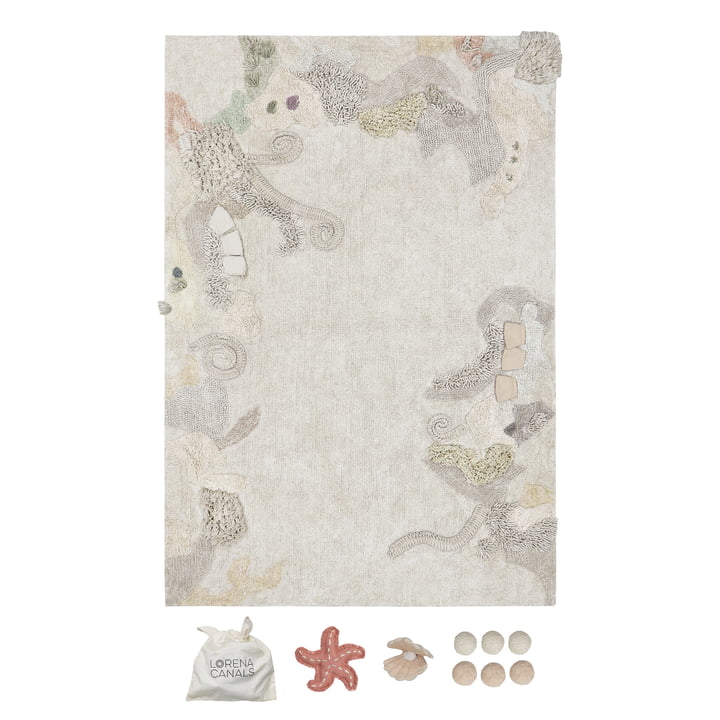 Seabed Tapis de jeu avec accessoires de jeu de Lorena Canals dans la version nature