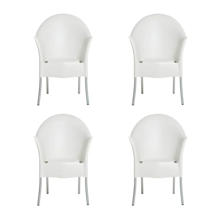 Driade - Lord Yo Fauteuil de jardin, blanc RAL 9016 (set de 4)