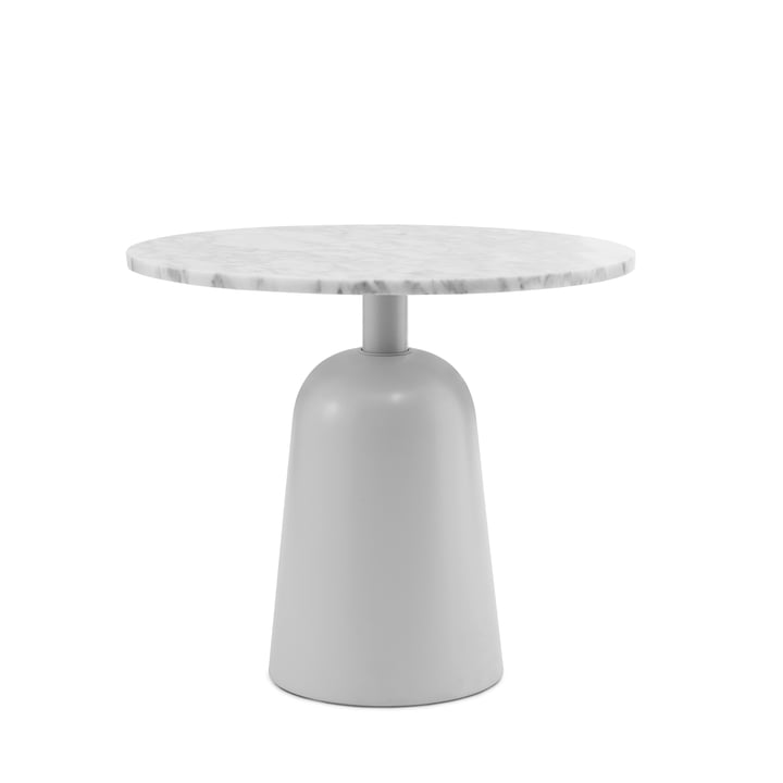 Normann Copenhagen - Turn Table basse Ø 55 cm, marbre / blanc