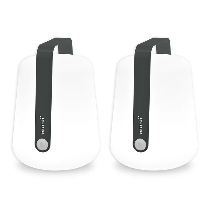 Fermob - Balad Lampe à LED rechargeable, H 38 cm, anthracite (lot de 2)