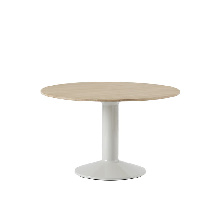 Muuto - Midst Table de salle à manger, Ø 120 cm, chêne huilé / gris