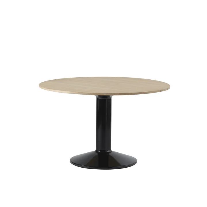 Muuto - Midst Table de salle à manger, Ø 120 cm, chêne huilé / noir