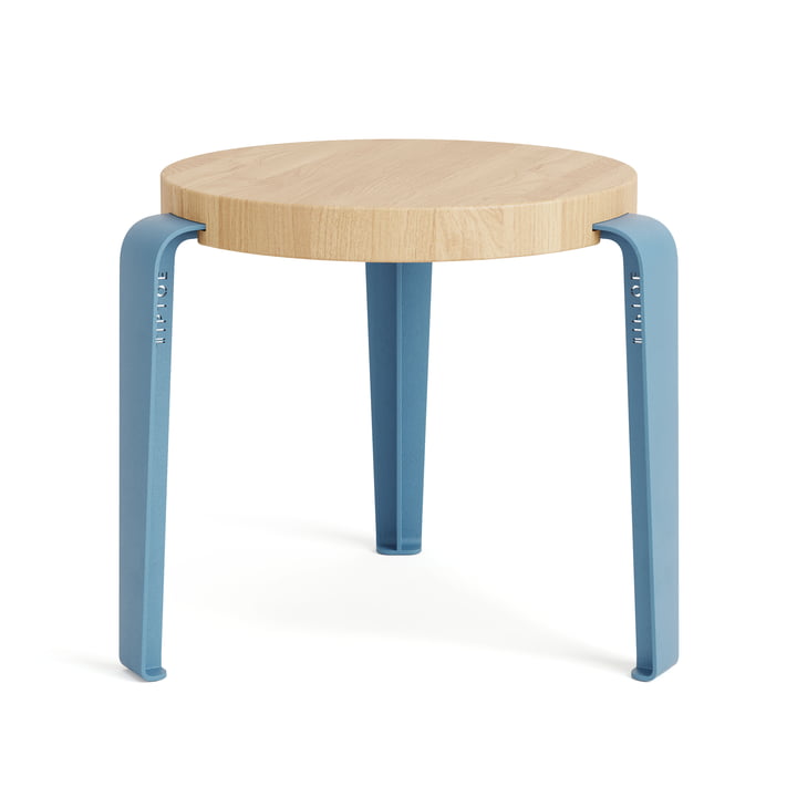 MINI LOU Tabouret pour enfants Chêne, bleu ciel de TipToe