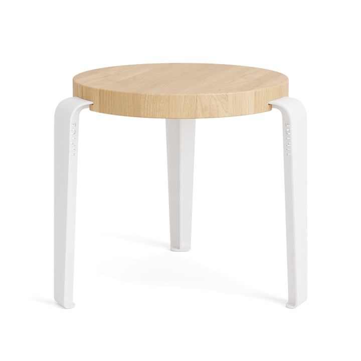 MINI LOU Tabouret pour enfants Chêne, blanc nuage de TipToe