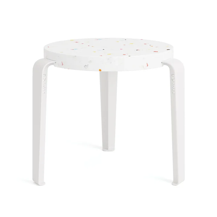 MINI LOU tabouret pour enfants Tutti, plastique recyclé, blanc nuage de TipToe