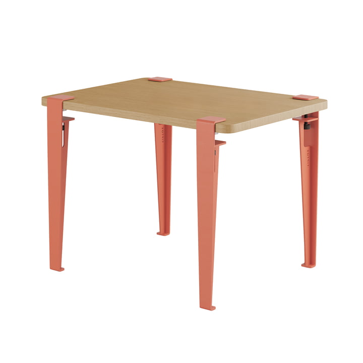 Bureau pour enfant, chêne massif, flamingorosa de TipToe