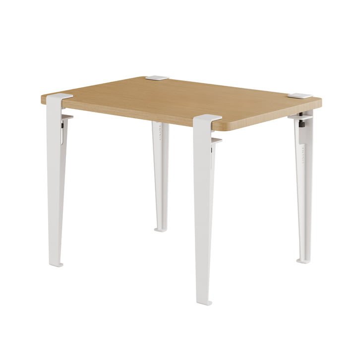 Bureau pour enfant, chêne massif, blanc nuage de TipToe