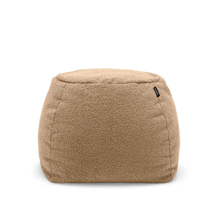 freistil - 173 Pouf (Teddy Edition), Ø 55 cm, brun-beige (6533)
