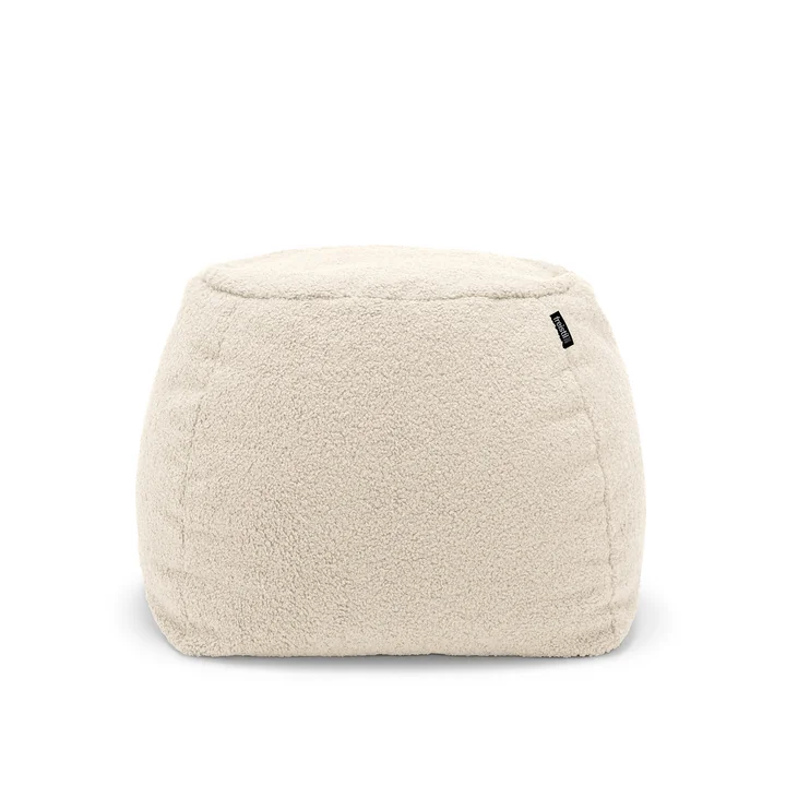 freistil - 173 Pouf (édition Teddy), Ø 55 cm, blanc crème (6530)