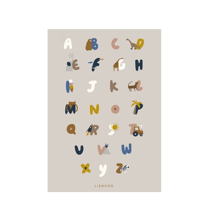 Beverly Poster, 50 x 70 cm, alphabet /sandy de LIEWOOD