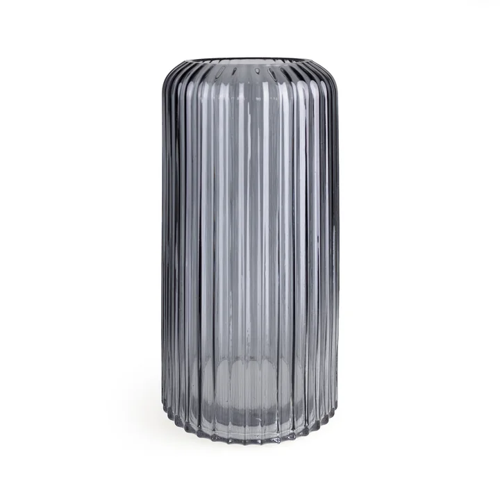 Collection - Vase en verre Ø 11,5 x H 24 cm, gris