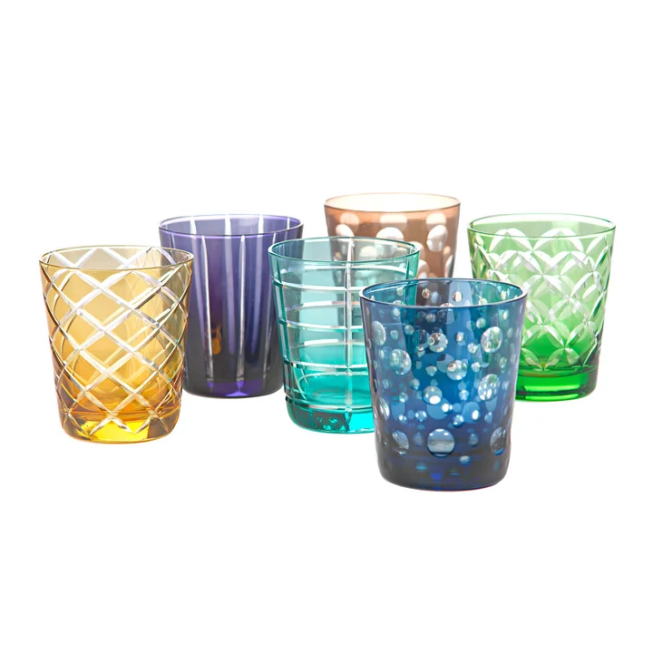 Pols Potten - Cuttings Verre, multicolore (set de 6)