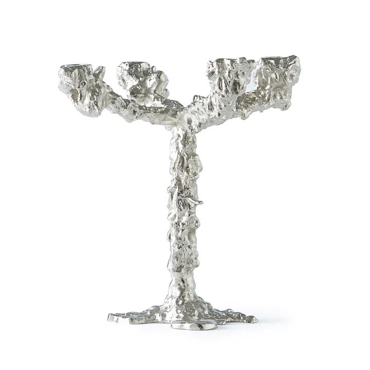 Pols Potten - Drip Bougeoir, 4 branches, argenté