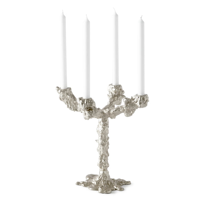 Pols Potten - Drip Bougeoir, 4 branches, argenté