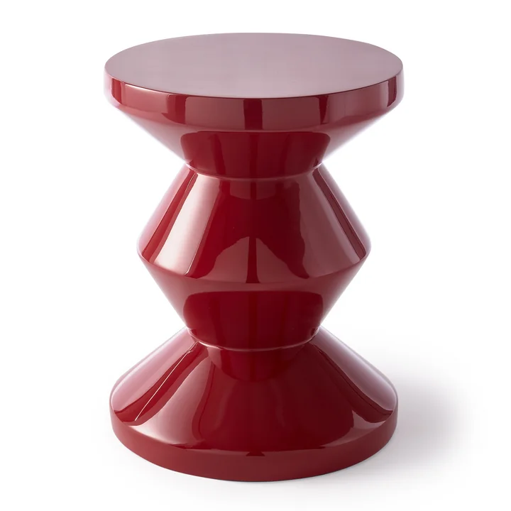 Zig Zag Tabouret, rouge rubis de Pols Potten