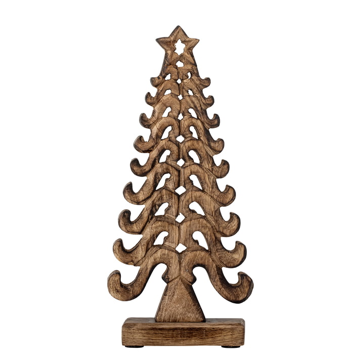 Bloomingville - Kasandra Sapin de Noël déco, H 32 cm, bois de manguier