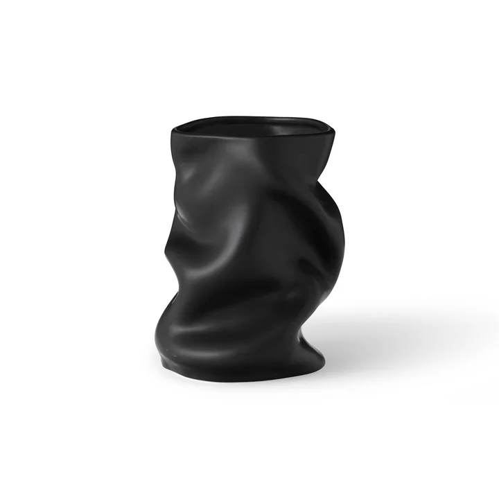 Audo - Collapse Vase, H 20 cm, noir