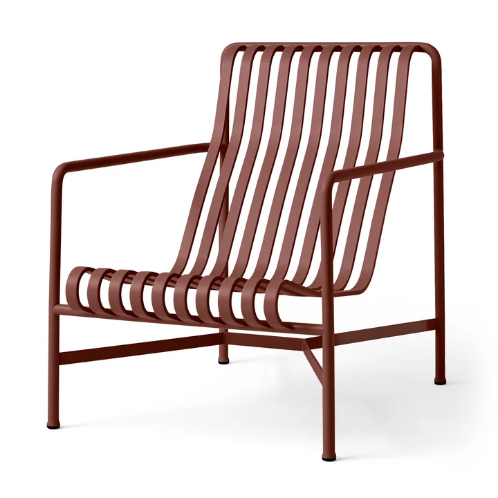 HAY - Palissade Lounge Chair High , iron red