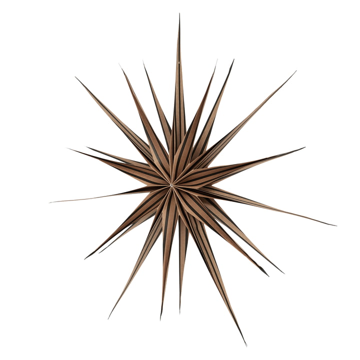OYOY - Toppu Étoile de Noël, Ø 60 cm, brun / noir