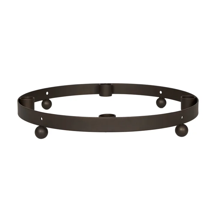 Porte-bougies de l'Avent Pearl de OYOY dans la version laiton antique
