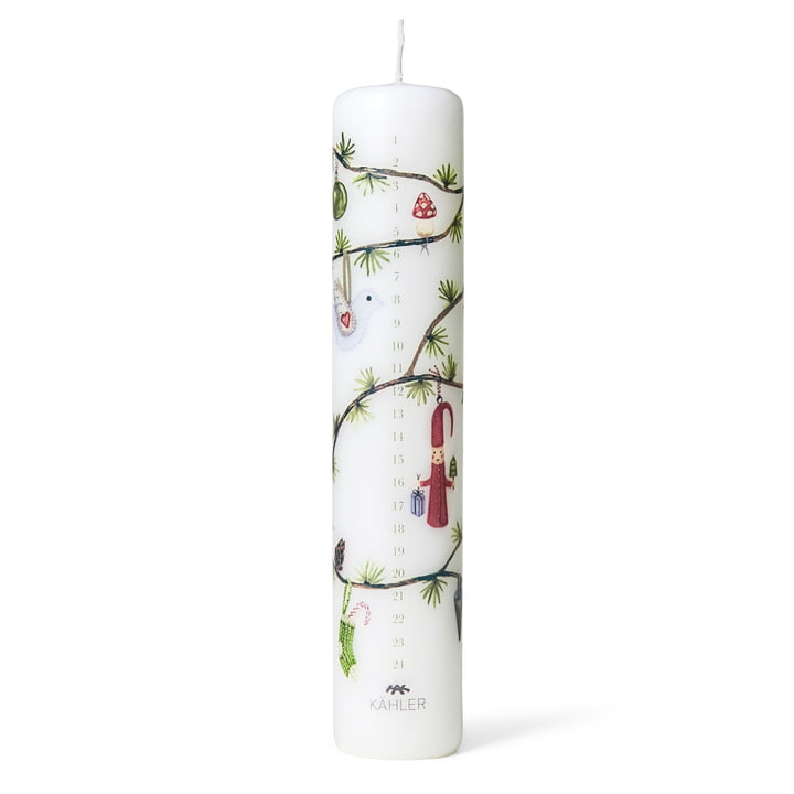 Hammershøi Bougie de l'Avent de Kähler Design en couleur blanche