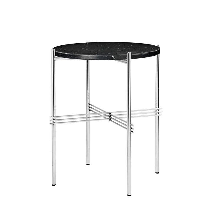 Gubi - TS table basse Ø 40 cm, poli / marbre noir