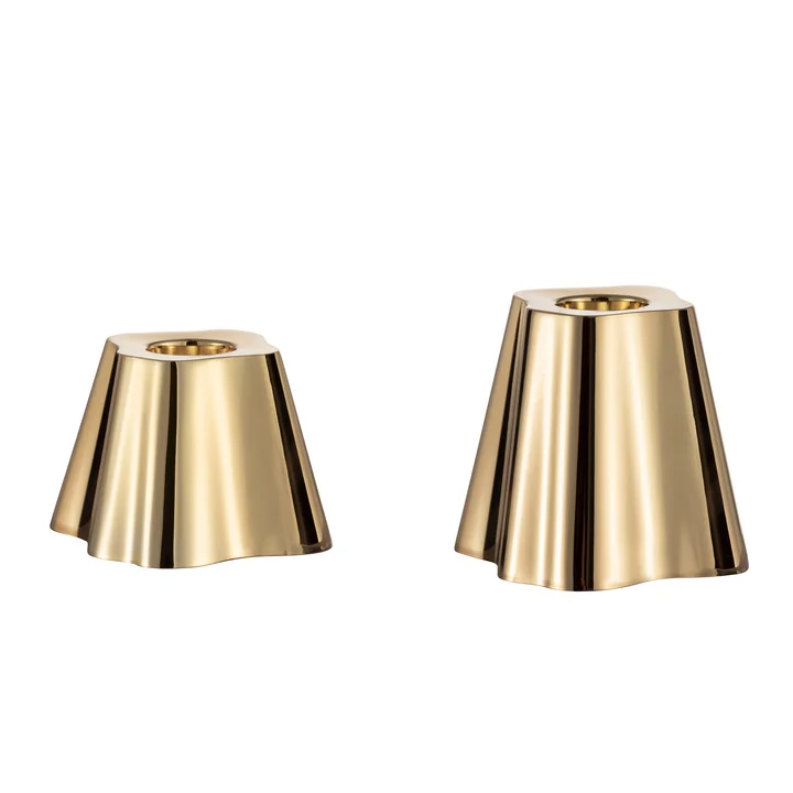 Aalto Set de bougeoirs 50 + 65 mm, laiton de Iittala