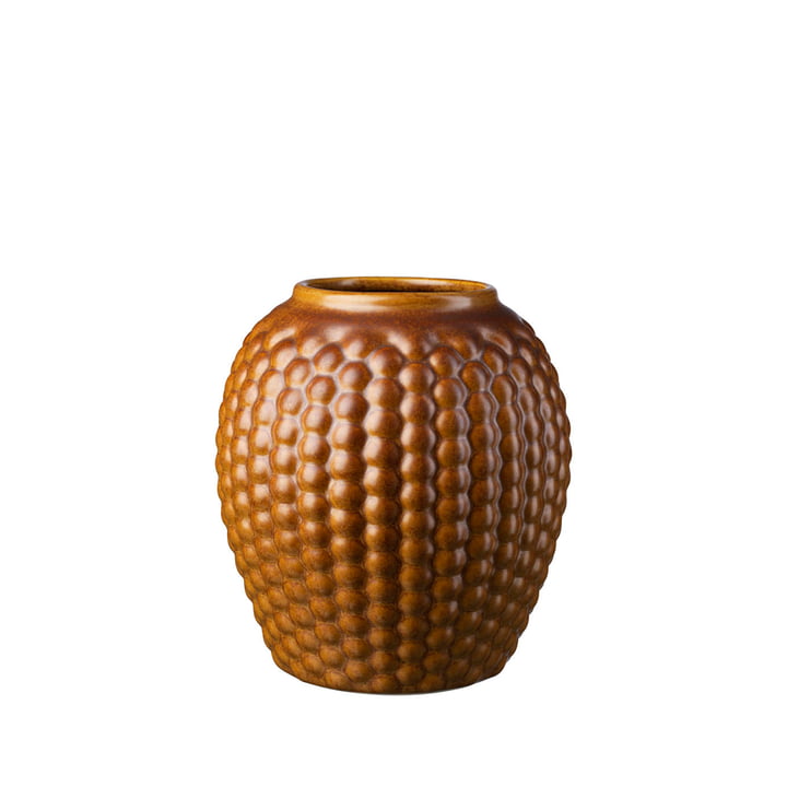 FDB Møbler - S7 Lupin Vase, Ø 19,5 x H 22 cm, marron doré