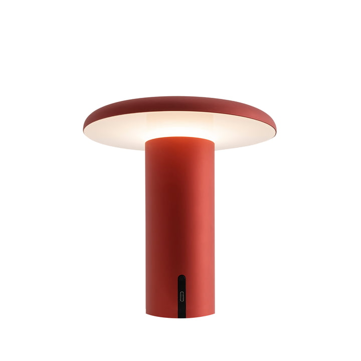 Takku Lampe de table LED, rouge anodisé de Artemide